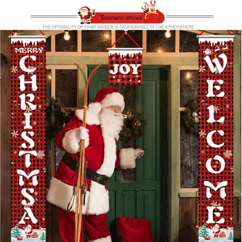 

Christmas Hanging Flag Merry Christmas Outdoor Christmas Decorations For Home Santa Claus Door Banner Porch Signnew
