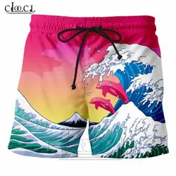 2019 летние мужские пляжные шорты с рисунком рыбы, модные мужские шорты с 3D принтом, штаны для фитнеса, Азиатский Размер, T206