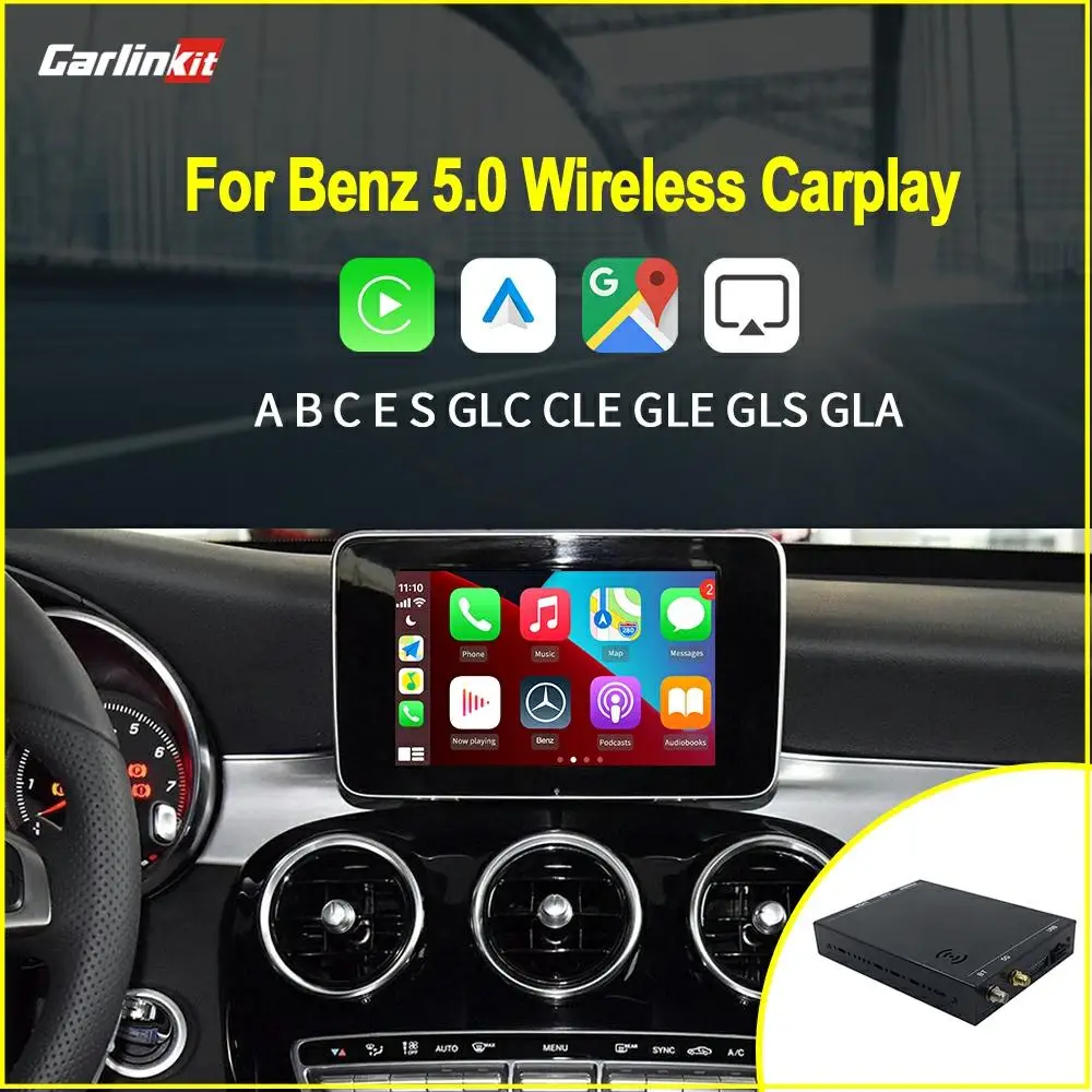 Carlinkit 2 0 Беспроводной Apple Carplay Andorid Авто модернизация для Mercedes NTG5.0 2015 2018 поддержка