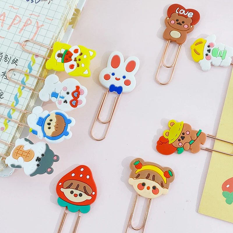 Multi Specification And Multi-purpose Paper Clip Simplicity Clip Cute Girl  Fan Creative Cartoon Loose-leaf/spring Binder - AliExpress