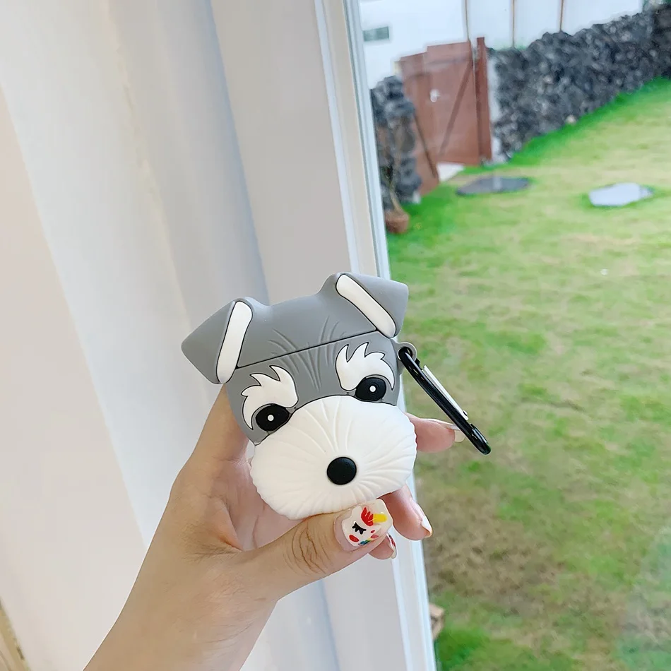 Чехол для наушников с динозавром для Airpods 2, чехол с милой рыбкой для Apple Air pods, силиконовый чехол с солнечным цветком, Радужный чехол для ушей, улыбка - Цвет: 655L