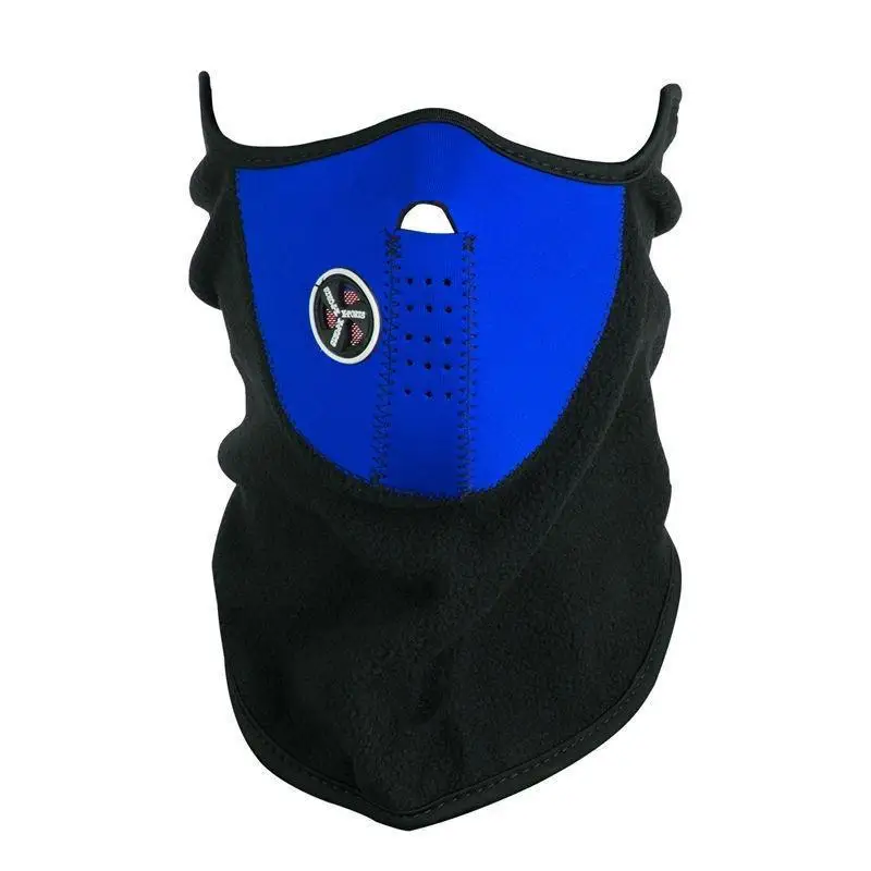 Уличная ветрозащитная теплая маска для лица Велоспорт Лыжный спорт на открытом воздухе зимняя защита шарф теплая маска Защитное снаряжение для езды маски - Цвет: Синий