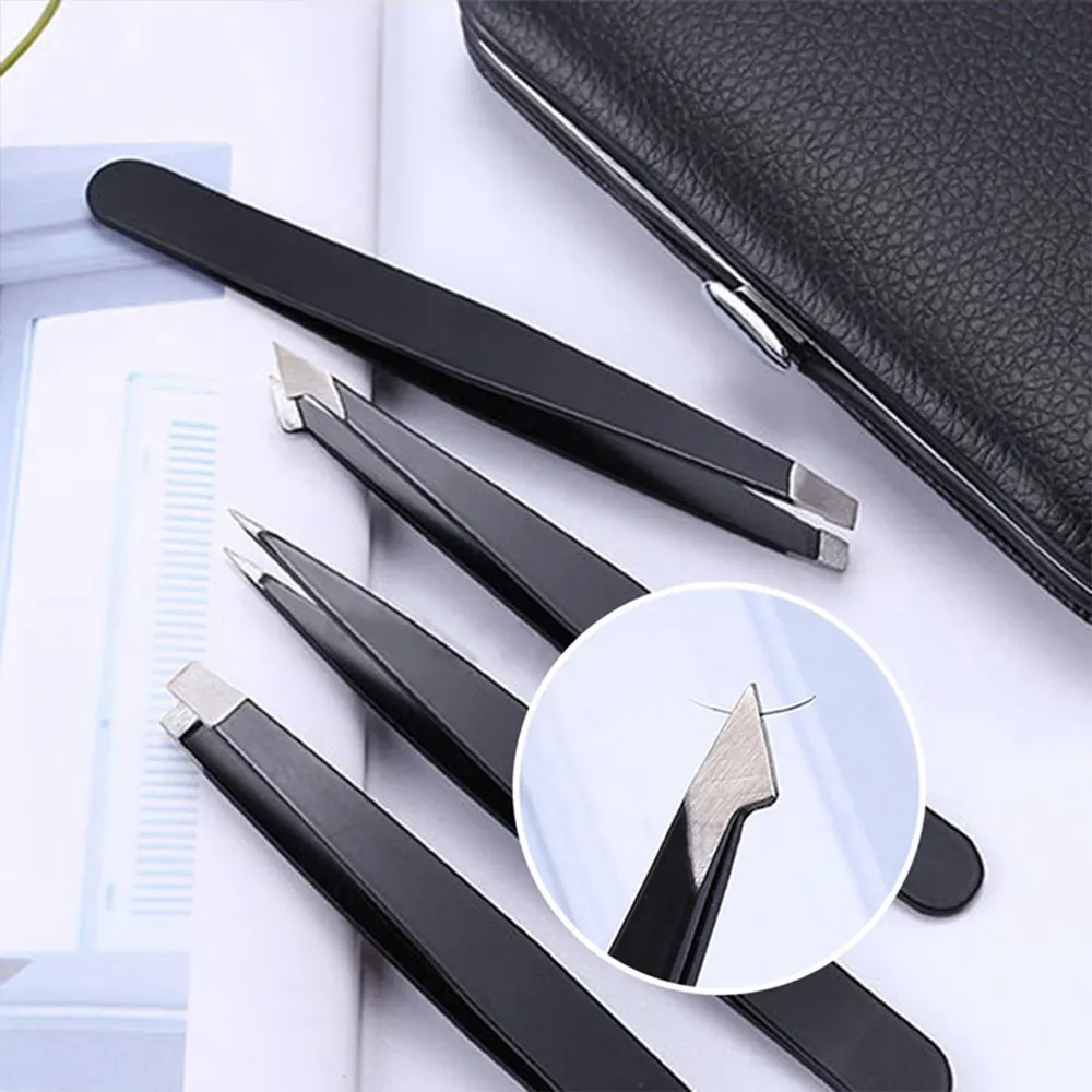 4 шт Профессиональный Нержавеющая сталь точность бровей Пинцет клип младенца