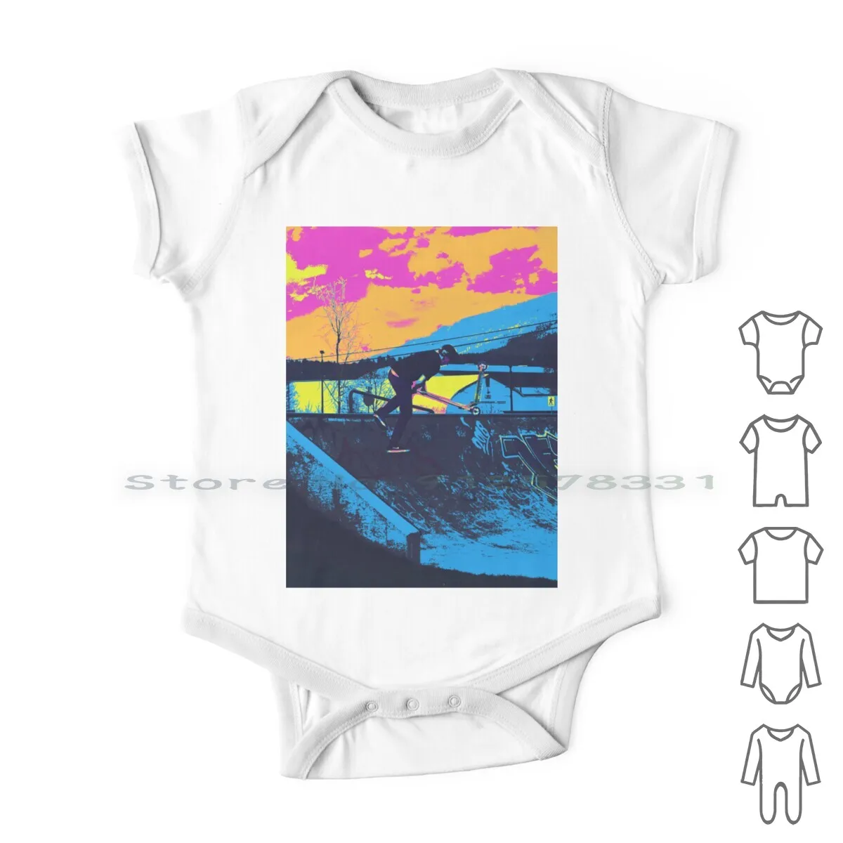 Coda Frusta Scooter Stunt Neonato Vestiti Pagliaccetti Tute In Cotone Stunt Scooter Trucco Scooter Kick Scooter Skate Park