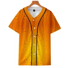 Индивидуальность Подгонянные женщины, Молодежная бейсбольная Джерси 3D печать Повседневная летняя мужская Тонкая с коротким рукавом бейсбольная одежда