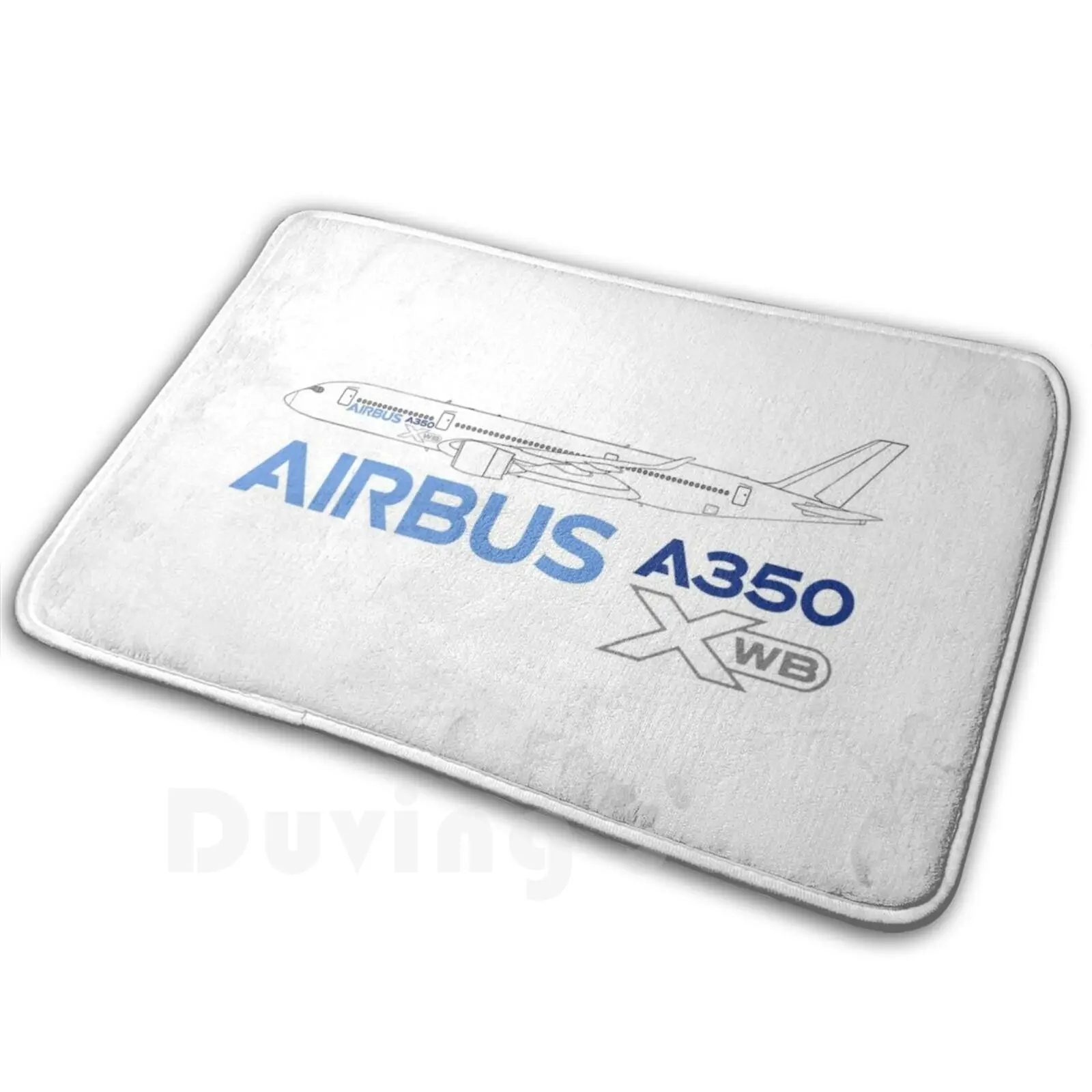 Airbus-A350-Line-Drawing-Carpet-Mat-Rug-Cushion-Soft-Airbus-A350-A350 ...