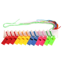 24 Pcs Color Plastic Cheer Sports Basketball Soccer Ball Fans Referee Whistle 1