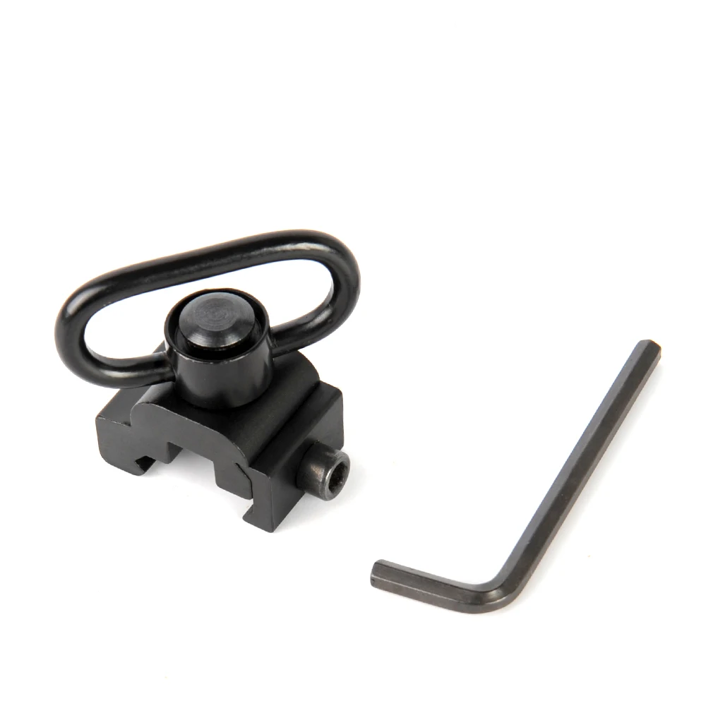 Черный цвет Быстрый отсоединить кнопочный Слинг поворотный с основанием подходит на 20 мм Вивера рельсы для охоты