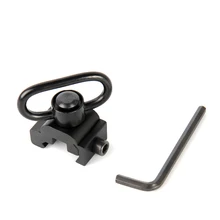 Черный цвет Быстрый отсоединить кнопочный Слинг поворотный с основанием подходит на 20 мм Вивера рельсы для охоты