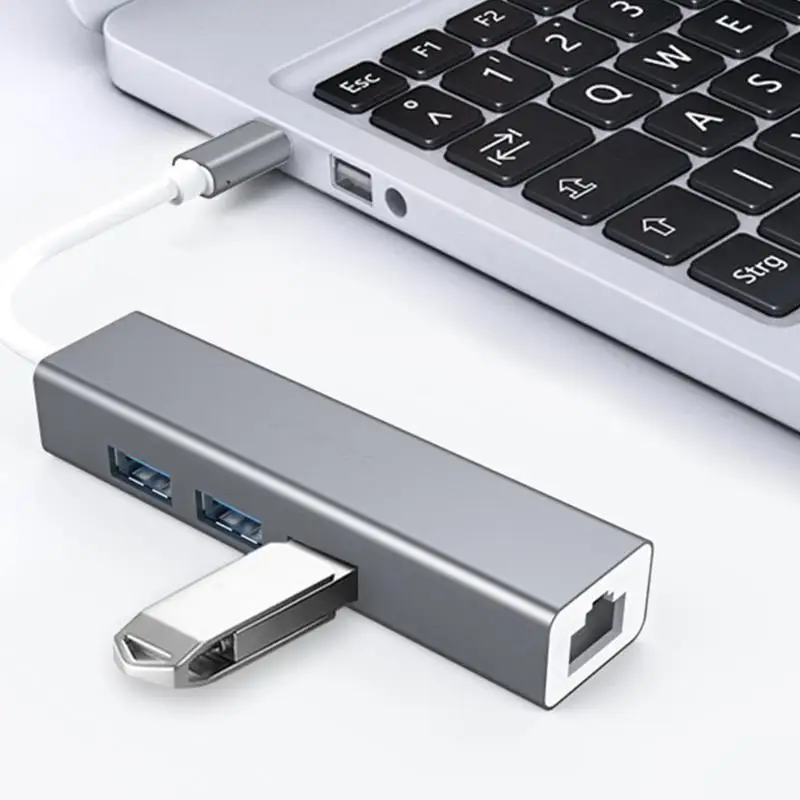 ALLOYSEED S81-U3-C 4 в 1 USB C концентратор тип-c к RJ45 мульти USB3.0 адаптер Тип C концентратор разветвитель кабель для MacBook Аксессуары для ноутбуков