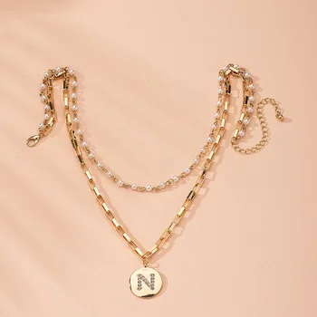 

Europe and America New Style Natural Shell Versitile Fashion Multistory Necklace Simple Trend Small Sense of Design Necklace Acc