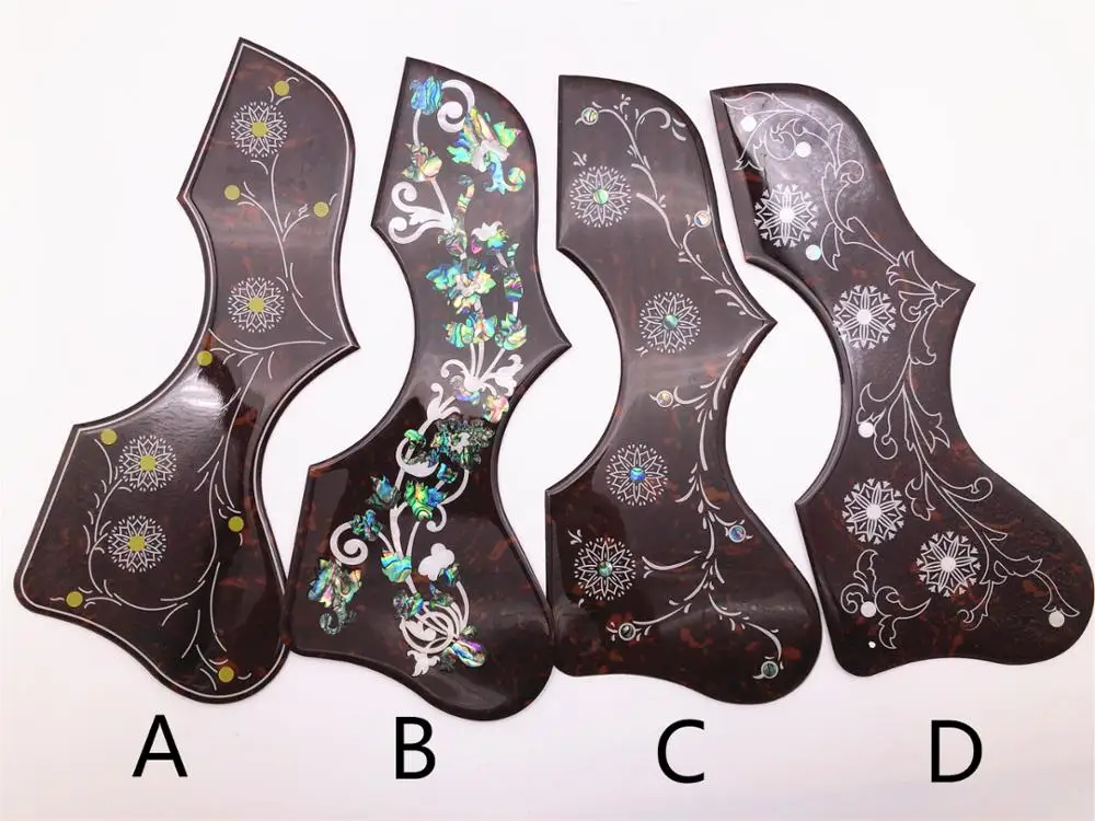 2mm thickness celluloid pickguard for J200 guitar,Abalone inlays 43" acoustic guitar Pick guards