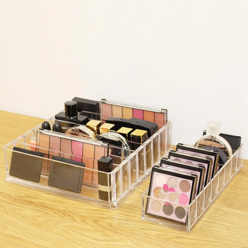 Clear Acrylic Makeup Organizer Cosmetic Storage Box Makeup Powder Box Desktop Women Lipstick Holder Organizador Maquillaje Large
