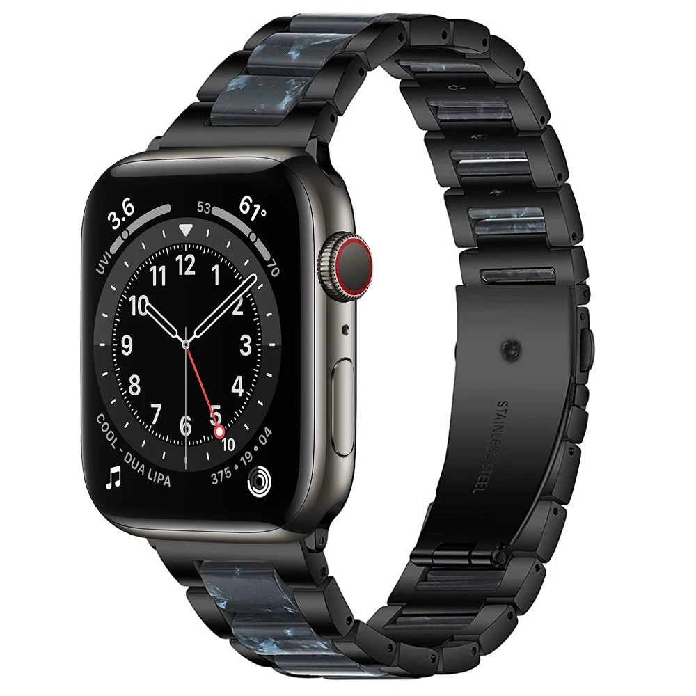 Ремешок из нержавеющей стали для apple watch se series 6 5 4 44 мм 40 браслет iwatch 3 42 38 синий