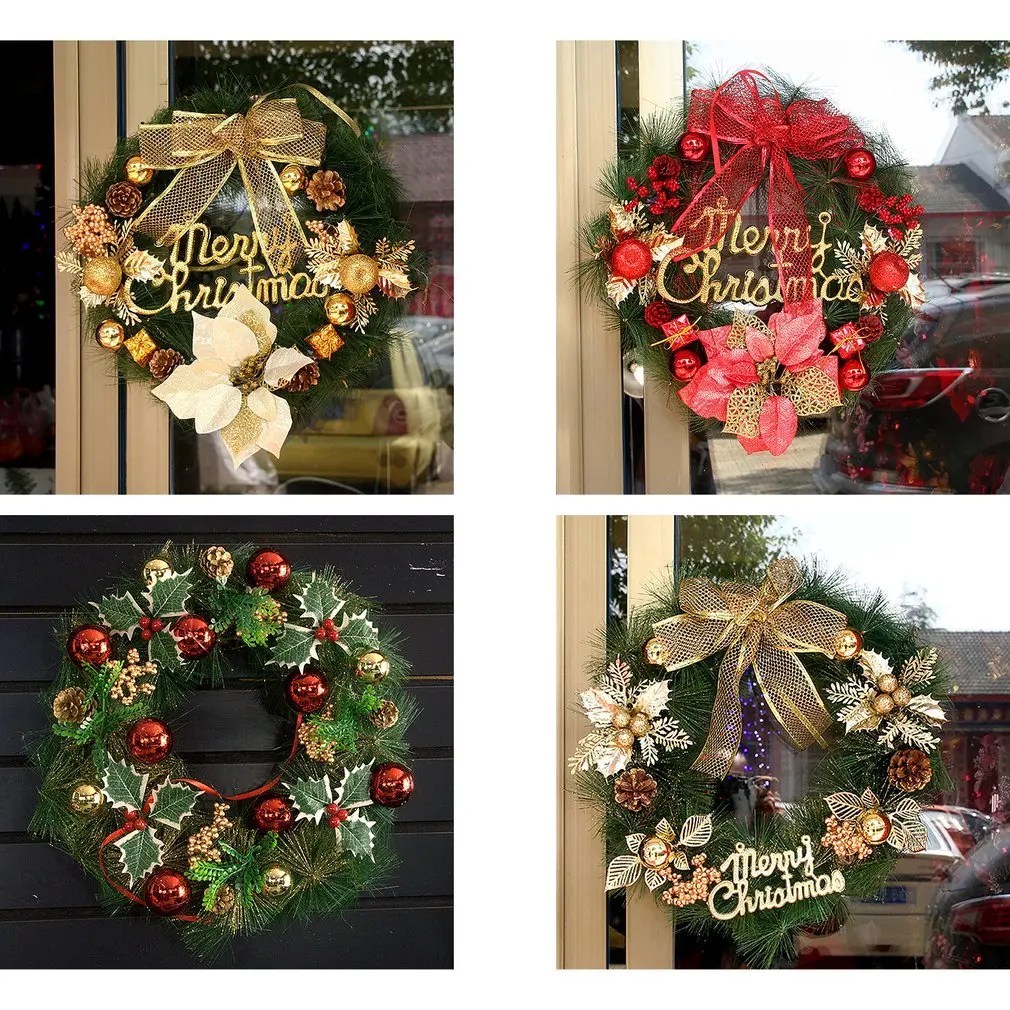 

Christmas Decorations Handmade Rattan 40cm Wreath Wreath Hotel Mall Ornaments Venue Layout Props Door Hanging Window Pendant