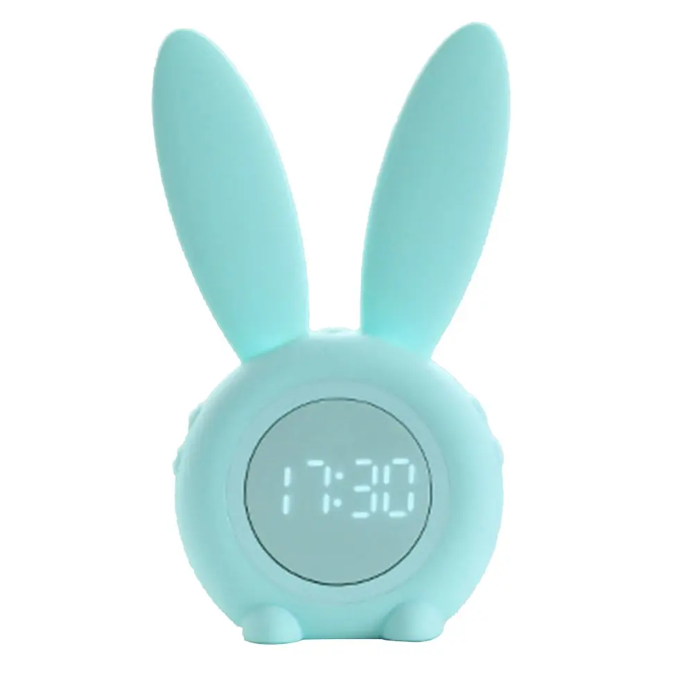 Portable Cute Rabbit Shape Digital Alarm Clock With Led Sound Night Light Function Table Wall Clocks For Home Decoration|Alarm Clocks| - AliExpress