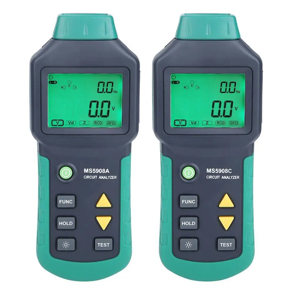 AC100 240V MASTECH MS5908A/MS5908C ЖК анализатор цепи с напряжением GFCI RCD тестер инструменты mastech
