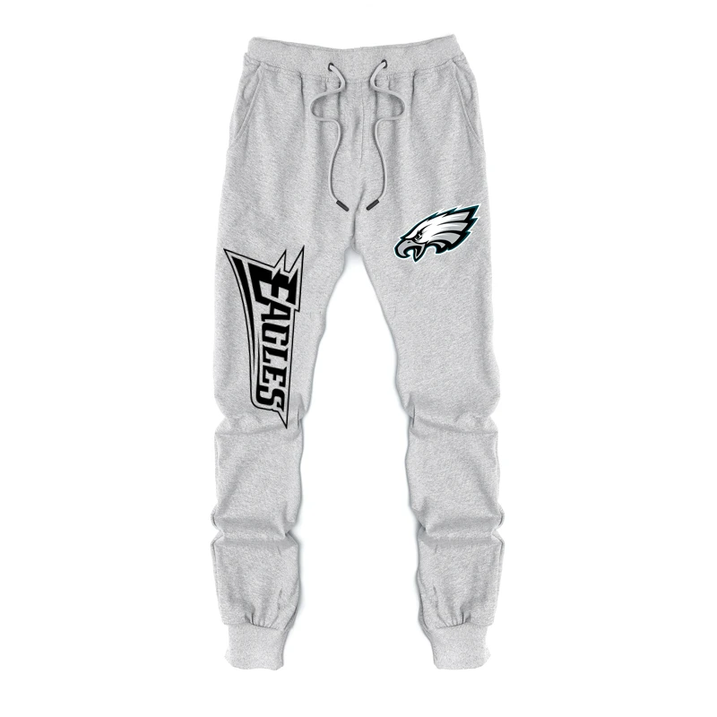 Новые весенние и осенние повседневные штаны Seahawks, новая мужская хлопковая повседневная одежда для футбола, патриоты для влюбленных, мужские повседневные спортивные штаны - Цвет: Eagles Gray