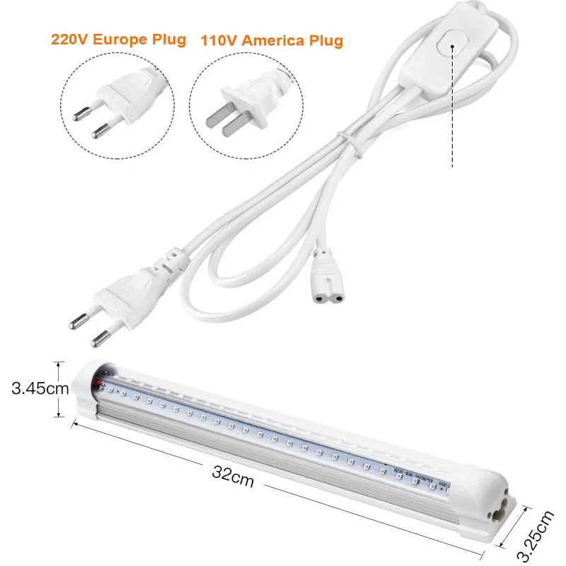 LED светильник ing аквариумный T5 8 Вт UVC лампа для пресноводных растений коралловый