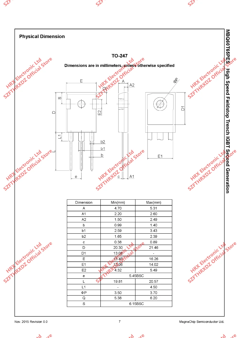 MBQ60T65PES TO-247 60T65PES TO247 MBQ60T65PESTH 60A 650V IGBT 30 шт/трубка(5 шт-10 шт