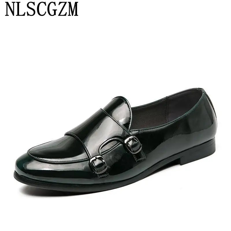 

Туфли мужские из лакированной кожи, формальные классические лоферы, двойные Мокасины, вечерняя обувь для мужчин, 2024