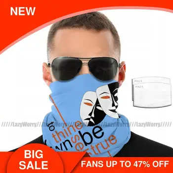 

Tragedy Comedy Mouth Face Mask To Thine Own Self Be True Design Facial Mask Adult Beautiful Polyester Mask