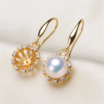 

Pearl Earrings fittings factory diy jewelry making Earrings Base Settings Gold Filling Classic Earrings Findings for Women charm