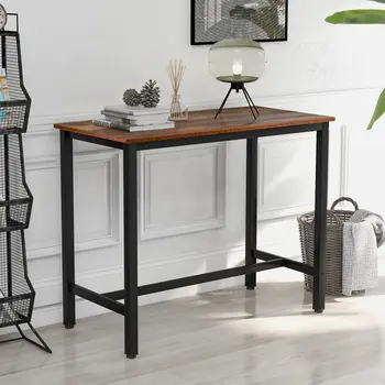 

pub bars wooden table vintage rectangular table with metal frame home office
