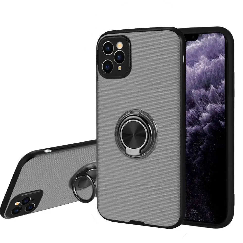 

Case For iPhone 11 Pro XS MAX XR X 8 7 Plus Magnetic Car Holder Finger Ring Luxury Transparent Silicone Bumper Adsorption Cover