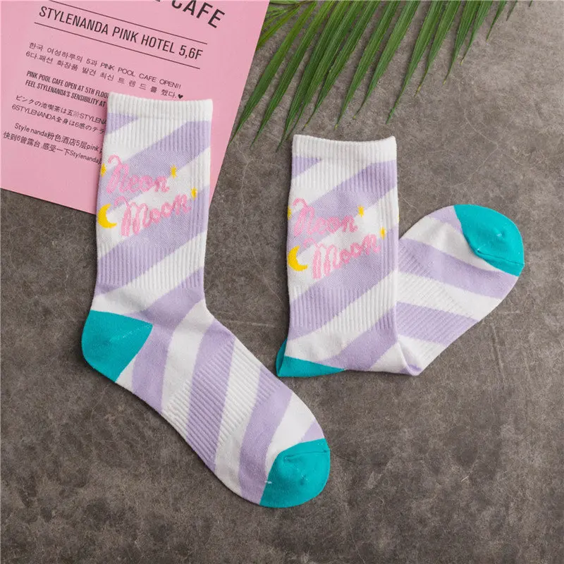 Jeseca женские розовые носки женские Harajuku винтажные Короткие хлопковые носки для девочек уличная одежда с клубничным принтом милые носки для рождественских подарков - Цвет: 10