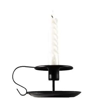 

2pcs Candle Holder Iron Paint Retro Handheld Decorative Candlelight Dinner Wedding Decoration Creative Candle Ornaments