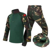 Детская тактическая рубашка+ армейские штаны, комплект с футболкой с длинными рукавами, брюки для военных тренировок