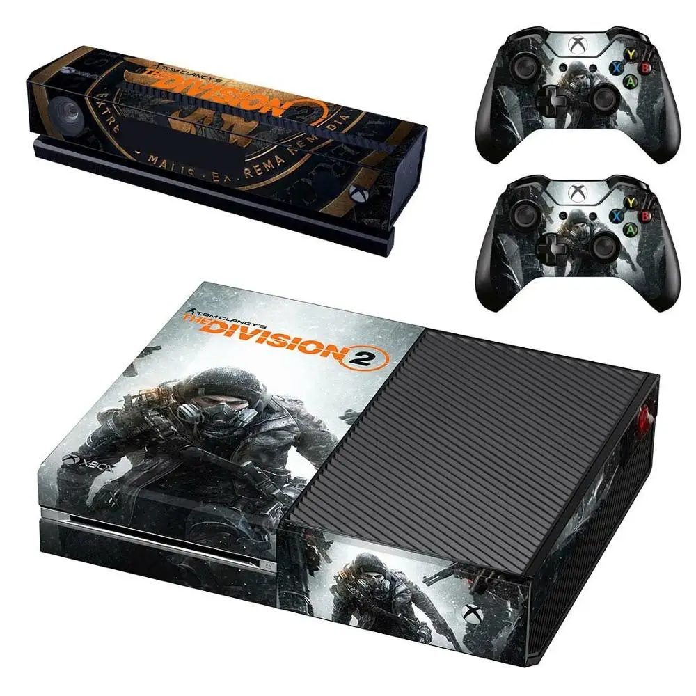 GSTM2532 The Division 2 наклейка на кожу полное покрытие для Xbox One консоли и Kinect и 2 контроллеров для Xbox One Skins sticker s - Цвет: GSTM2532
