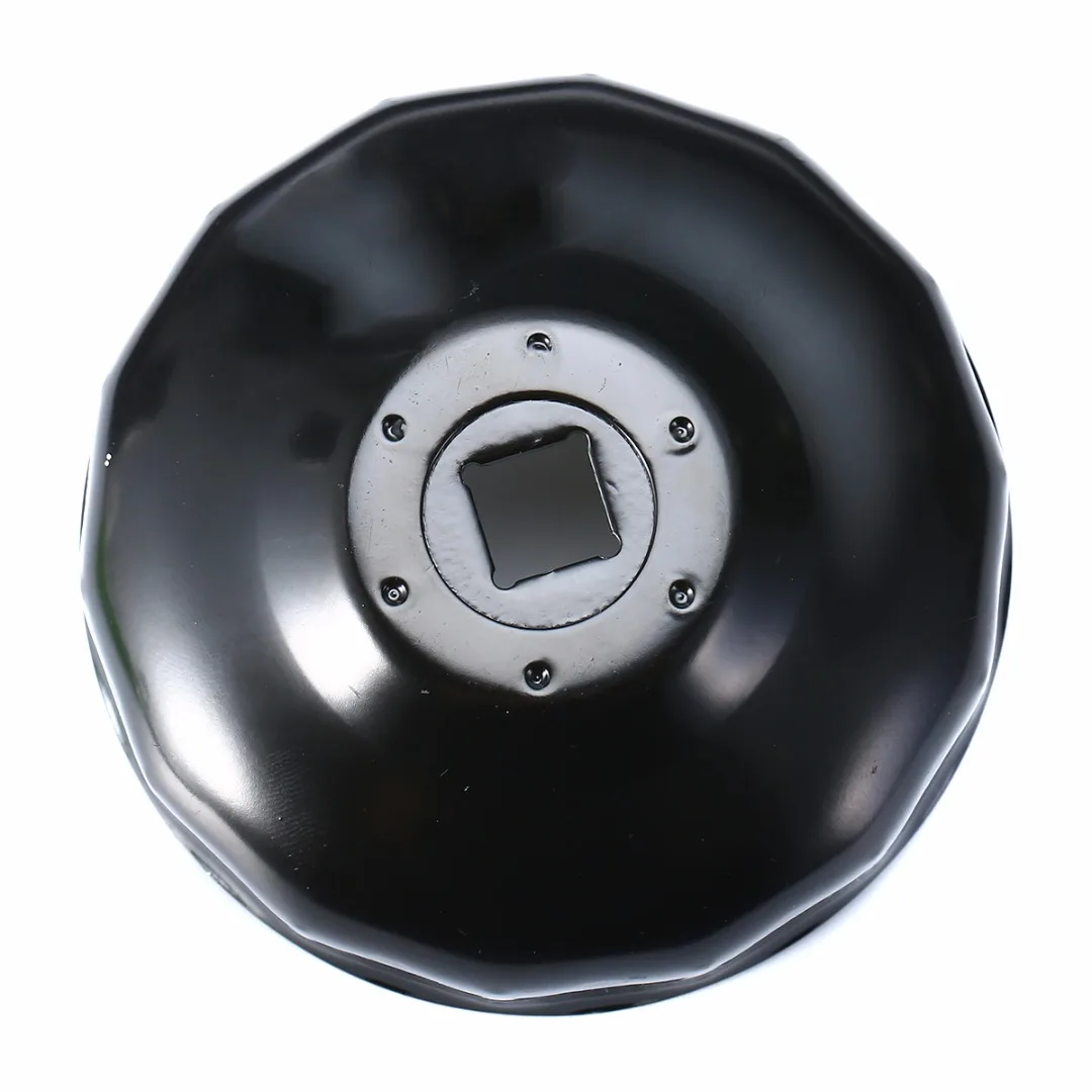 76mm 14 Flutes Automobiles Oil Filter Cap Type Wrench Socket Remover Tool for BMW AUDI Mercedes-Ben Porsche VW Black Steel