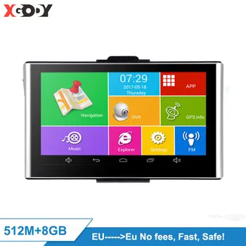 

XGODY 7" Android Car DVR GPS Navigation 512M 8GB Touchscreen WiFi AvIn Free EU Map 2020 Dashcam Navigator
