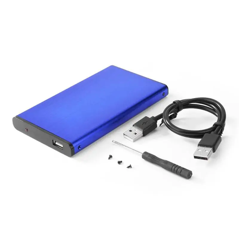 Vktech 2,5 дюймов USB 2,0 IDE HDD жесткий диск внешний жесткий диск Корпус коробка с светодиодный свет для ПК ноутбук Настольный дропшиппинг