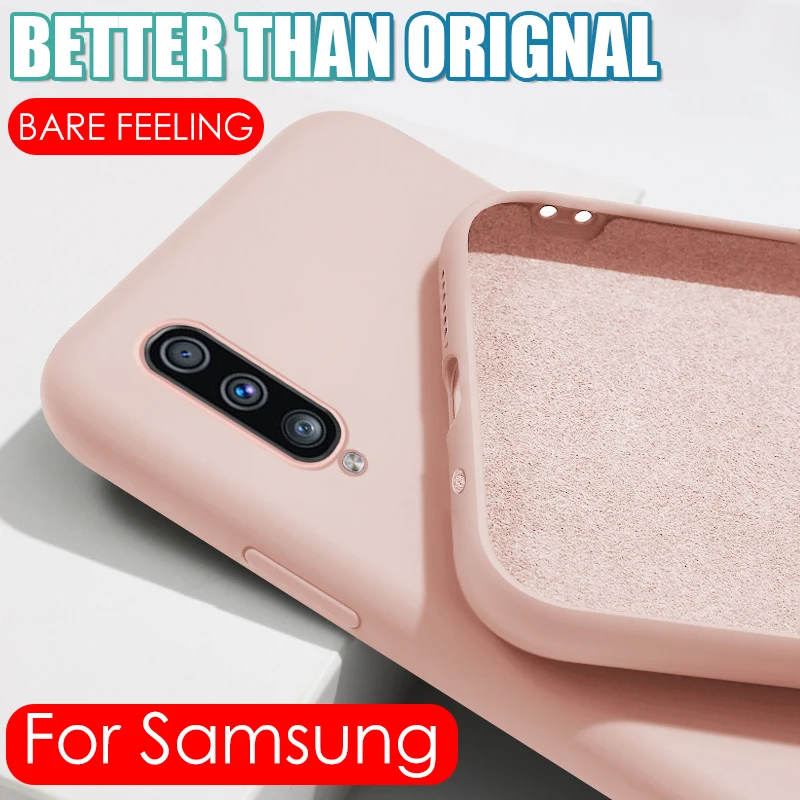 Original Liquid Silicone Phone Case For Samsung Galaxy A50 A10 A20 A30 A40 A60 A70 A51 A71 A30S A50S Soft Shockproof Cover | Мобильные