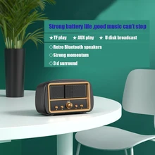 NEW HM13 RETRO TV MINI TV Bluetooth Speaker Subwoofer Wireless Bluetooth Small Stereo Speaker Built-in Mic Calls Speaker Orador