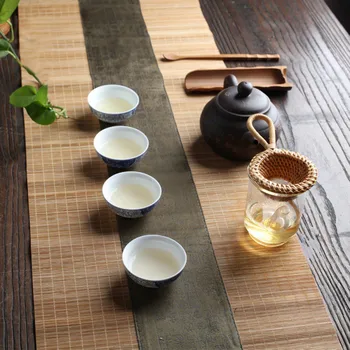

Handmade Natural Bamboo Tea Strainer Handle Drinkware Kungfu Tea Leak Filter Household Teaware