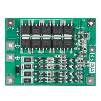 

14.8V 16.8V 40A 18650 Li-ion Lithium Battery Protection Board with Equalization
