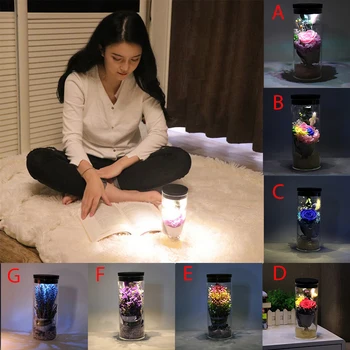 

Eternal Flower Creative Gift Valentine's Day Gift Light Touch Night Light Christmas Fresh Rose Preserved Flower
