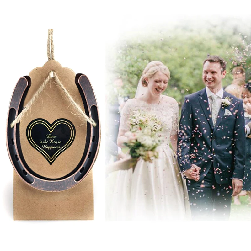 Key Holder Wedding Hanging Souvenirs Zinc Alloy Horseshoes Key Ring Decoration Lucky Gift