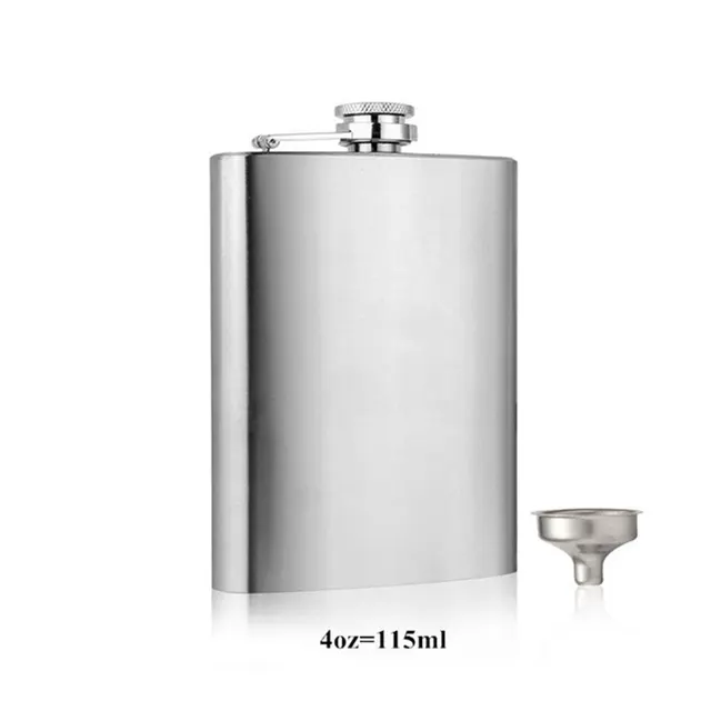 New 1 4 5 6 7 8 9 10 oz Stainless Steel Hip Flask with Funnel Pocket Hip Flask Alcohol Whiskey Hip Flask Screw Cap 4oz