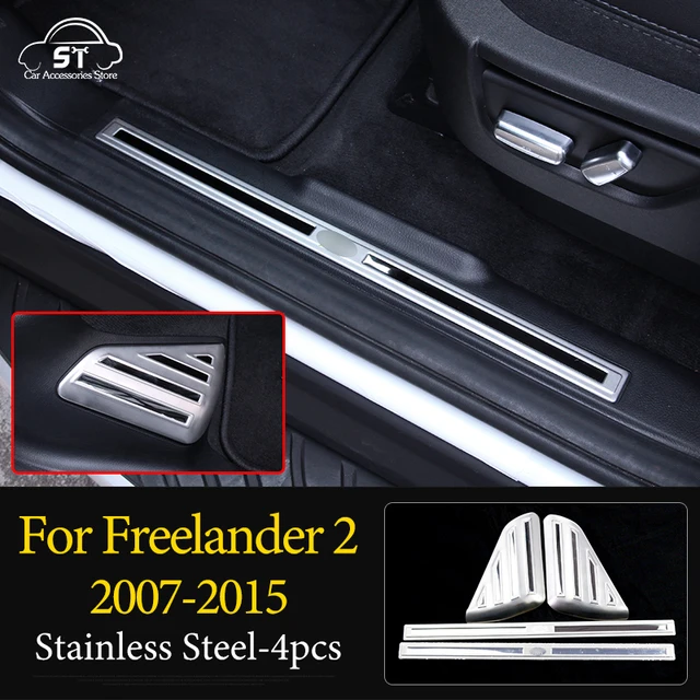 Car Steering Wheel,AC Vent Outlet Knob,Door Handle,Cover Trim,ABS Chrome,For LandRover Freelander 2 2007-2015 Interior Accessory 17