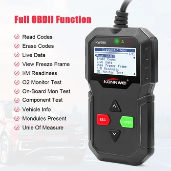 

OBD Diagnostic Tool KONNWEI KW590 Car Code Reader automotive OBD2 Scanner Multi-Brands Cars OBDII OBD 2 ODB PK ELM327 v1.5