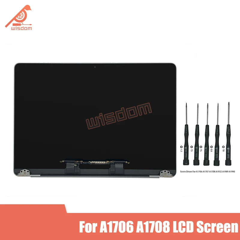 New 13'' A1706 A1708 Silver Grey LCD Screen Display Assembly for Macbook Retina 13&quot Full Complete 2016 2017 Year | Компьютеры
