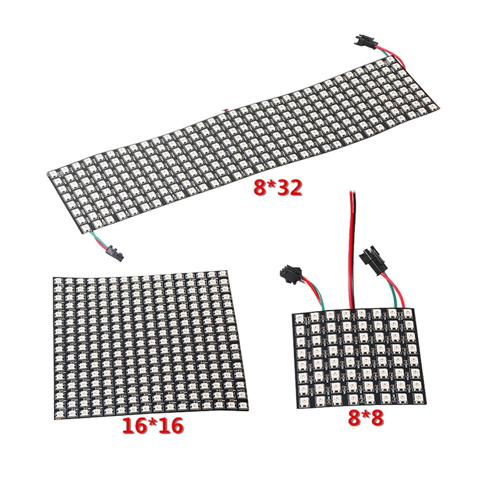 Светодиодная плата управления пикселем WS2812b adressable matrix rgb letrero программируемая DC5V