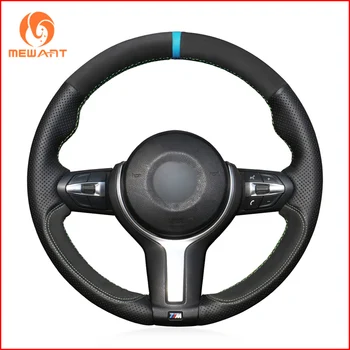 

MEWANT Black Genuine Steering Wheel Cover for BMW M Sport F30 F31 F34 F10 F11 F07 X3 F25 F32 F33 F36 X1 F48 X2 F39 X3 F25 X4 F26