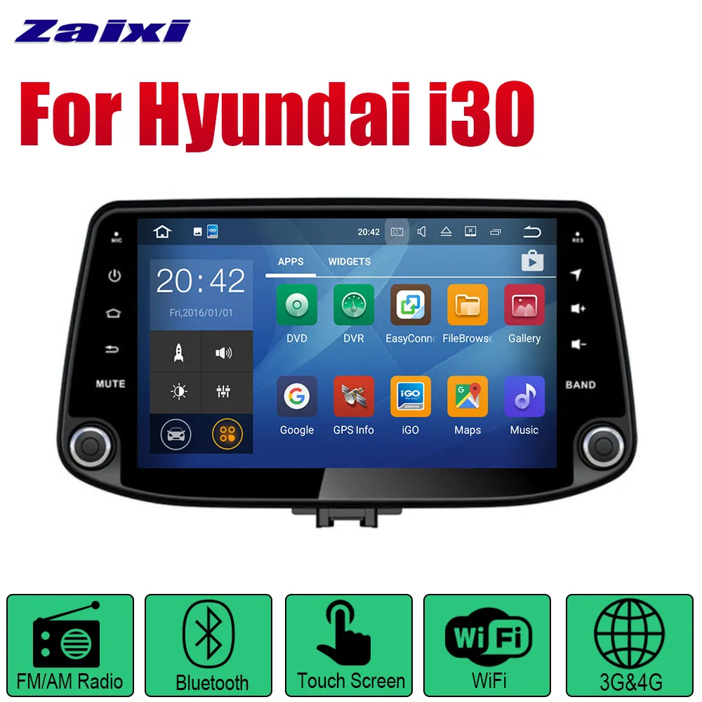 ZaiXi Android 2 Din Авто Радио для hyundai i30~ автомобильный мультимедийный плеер gps навигационная система Радио стерео - Цвет: Standard machine