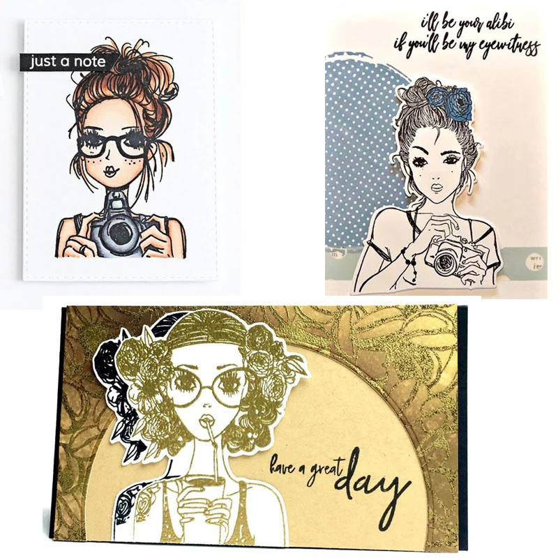 

ZATWBS pretty girl Clear Stamps For DIY Scrapbooking/Card Making/Album Decorative Rubber Stamp Crafts